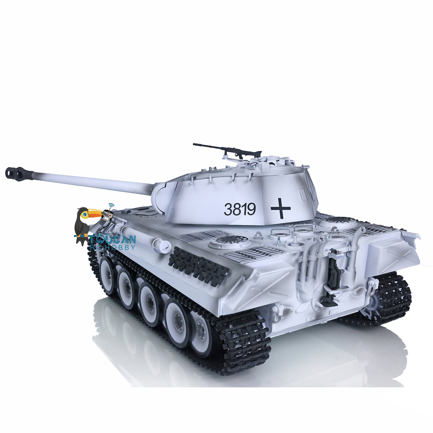 Henglong 1/16 TK7.0 Upgraded German Panther RTR RC Tank Model 3819 w/ FPV 360 Degrees Rotating Turret Metal Tracks Engine Sound