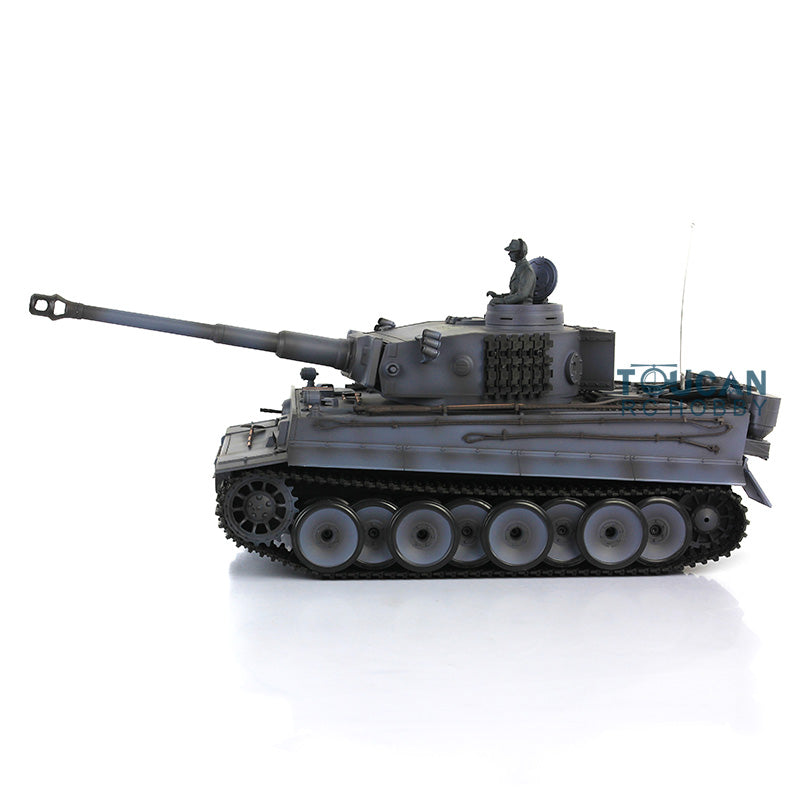 Henglong 1/16 TK7.0 Plastic Tiger I RC Tank Model 3818 w/ 360 Degrees Rotating Turret Barrel Recoil FPV Phone Holder Engine Sound