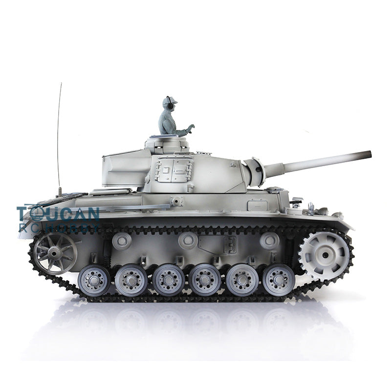 Henglong 1/16 Radio Control Tank Plastic Panzer III L TK7.0 Tank 3848 RC Tank w/ 360 Degrees Rotating Turret Gearbox Engine Sound