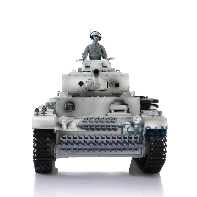 Henglong 1/16 Radio Control Tank Plastic Panzer III L TK7.0 Tank 3848 RC Tank w/ Smoking Gearbox Sound Effect Road Wheels Smoking