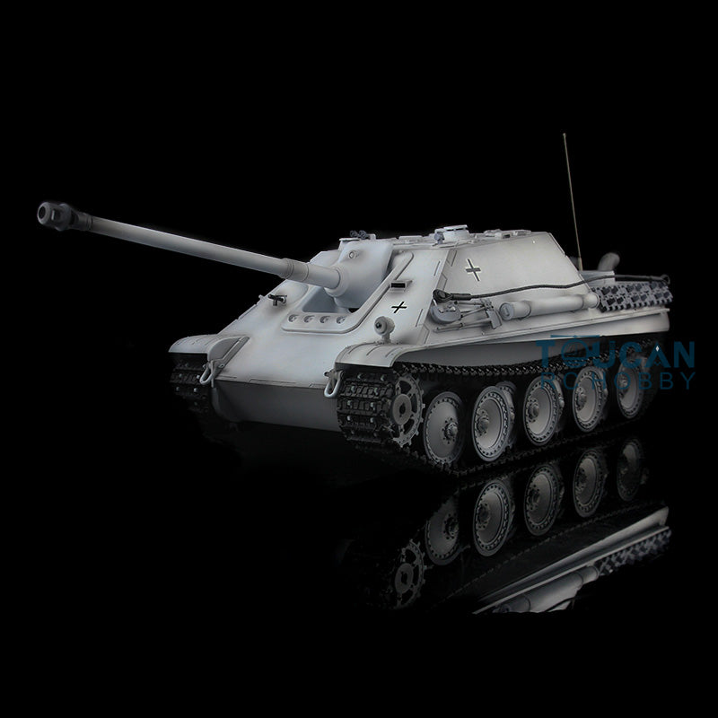 Henglong 1/16 TK7.0 Customized Radio Control Tank 3869 Jadpanther RTR RC Tank w/ Metal Road Wheel Tracks Idler Sprocket Wheel Smoking