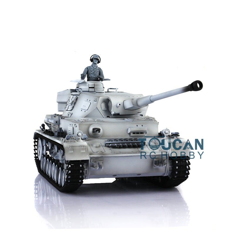 2.4G Henglong 1/16 RC Tank Model 3859 Plastic German Panzer IV F2 RTR 7.0 Tank Model w/ Smoking Gearbox BB Shooting Road Wheels Tracks