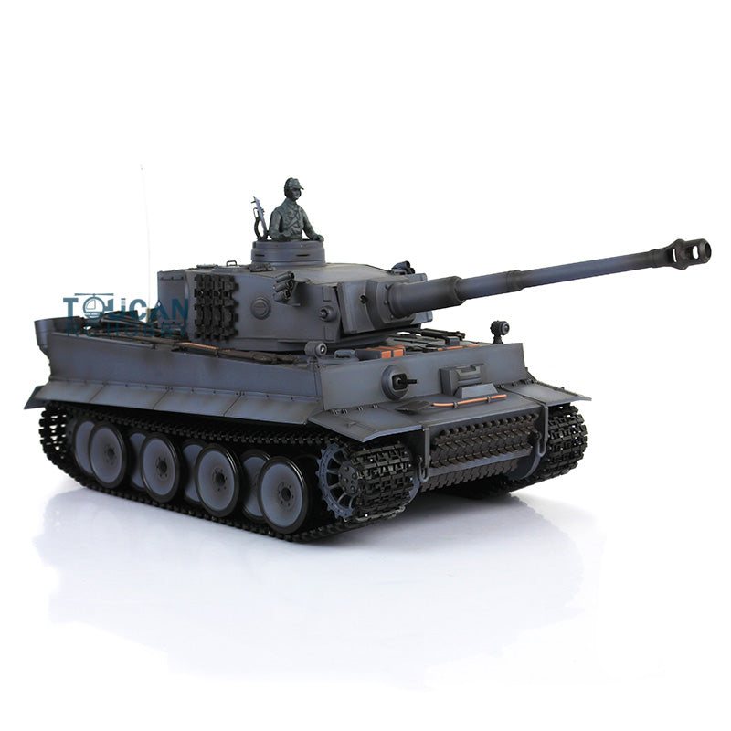 Henglong 1/16 TK7.0 Plastic Tiger I RC Tank Model 3818 w/ 360 Degrees Rotating Turret Barrel Recoil FPV Phone Holder Engine Sound