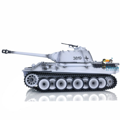 2.4Ghz Henglong 1/16 TK7.0 Plastic German Panther RTR RC Tank 3819 w/ 360 Degrees Rotating Turret Sound Effect Outdoor Tank for Boys