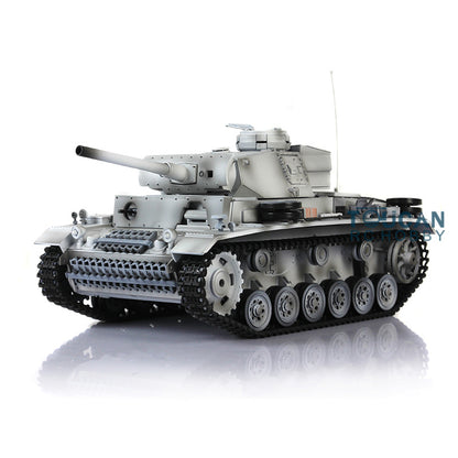 Henglong 1/16 RTR RC Tank 3848 TK7.0 Customized Panzer III L 360 Degrees Rotating Turret FPV Metal Tracks Road Wheels Smoking Gearbox