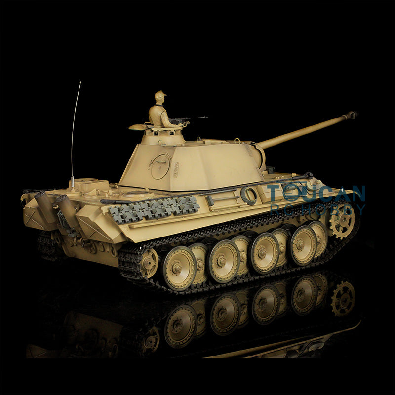 Henglong Remote Control Tank Model TK7.0 German Panther G 3879 1/16 Plastic RC Tank Model W/ FPV 360 Degrees Rotating Turret 2 Sounds