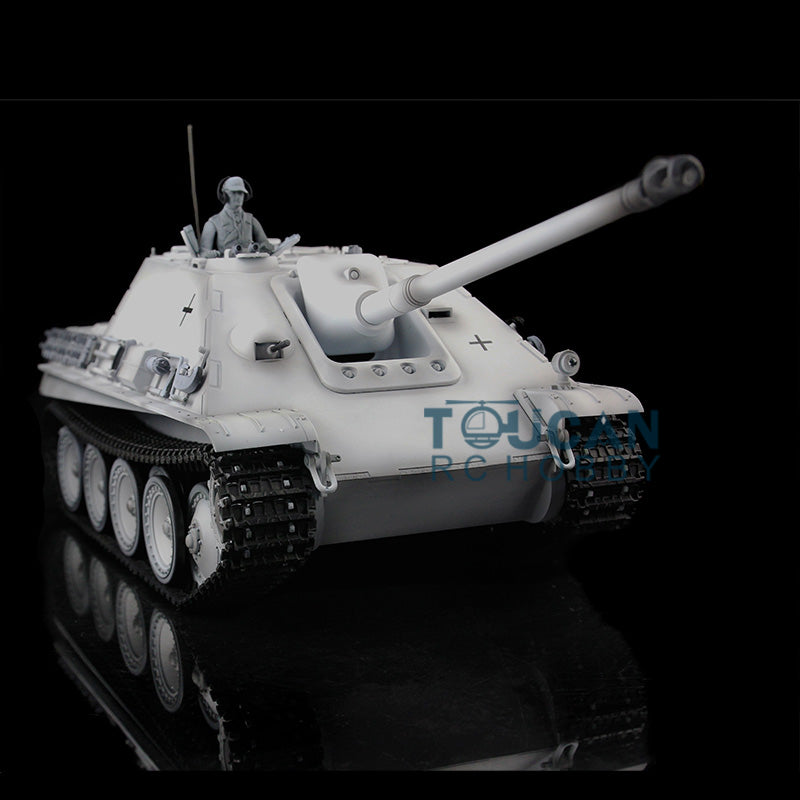 Henglong 1/16 TK7.0 Customized Radio Control Tank 3869 Jadpanther RTR RC Tank w/ Metal Road Wheel Tracks Idler Sprocket Wheel Smoking