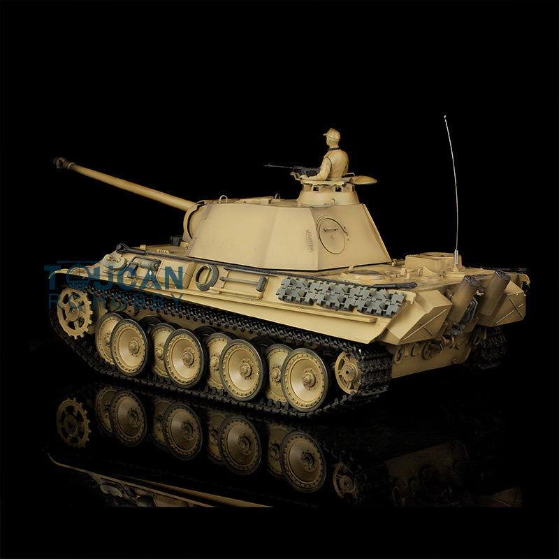 Henglong 1/16 Plastic Radio Control Tank 3879 TK7.0 German Panther G RTR Tank 2.4G w/ Engine Sound Smoking Gearbox on RC Tank