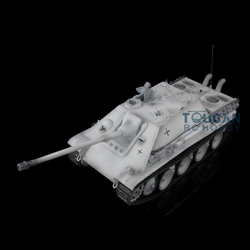 Henglong 1/16 TK7.0 Customized Radio Control Tank 3869 Jadpanther RTR RC Tank w/ Metal Road Wheel Tracks Idler Sprocket Wheel Smoking