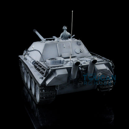 Henglong 1/16 TK7.0 Customized Radio Control Tank 3869 Jadpanther RTR RC Tank w/ Metal Road Wheel Tracks Idler Sprocket Wheel Smoking