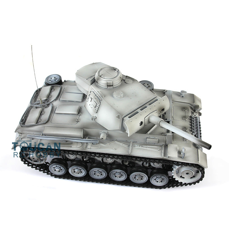 Henglong 1/16 Radio Control Tank Plastic Panzer III L TK7.0 Tank 3848 RC Tank w/ 360 Degrees Rotating Turret Gearbox Engine Sound