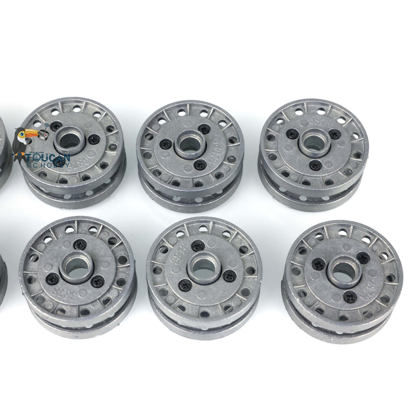 Full Metal Road Wheels With Caps 6PCS Return Rollers for 1/16 Henglong TK70 Soviet KV-1 RC Battle Tank Universal Accessory