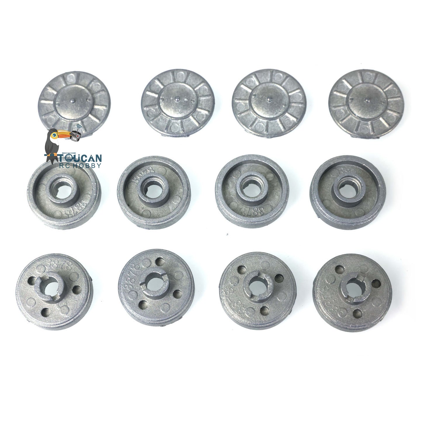 Full Metal Road Wheels With Caps 6PCS Return Rollers for 1/16 Henglong TK70 Soviet KV-1 RC Battle Tank Universal Accessory