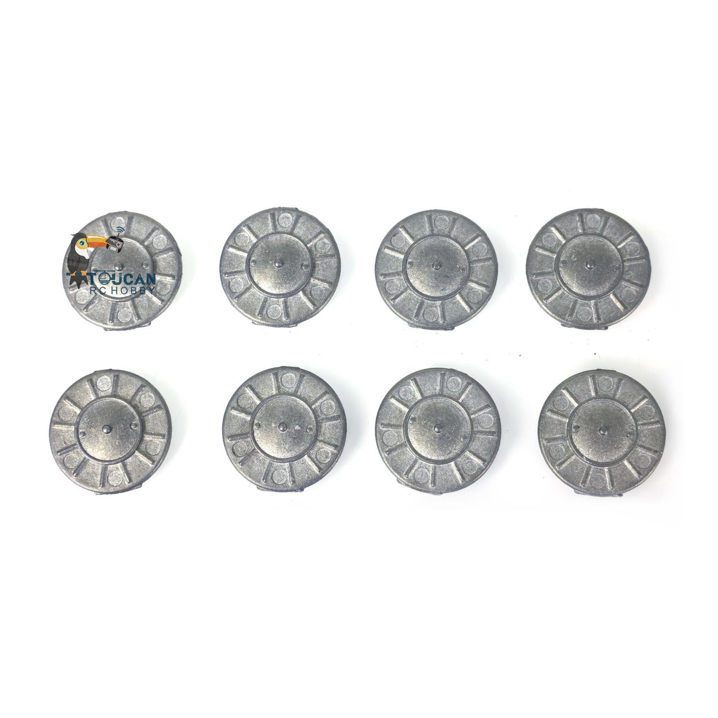 Full Metal Road Wheels With Caps 6PCS Return Rollers for 1/16 Henglong TK70 Soviet KV-1 RC Battle Tank Universal Accessory