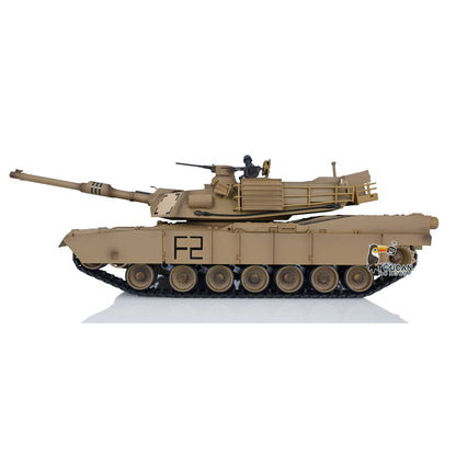 Henglong 1:16 7.0 USA M1A2 Abrams RC Battle Tank 3918 RTR Model 360 Degrees Turret Barrel Recoil Plastic Upper Hull Tracks Wheels