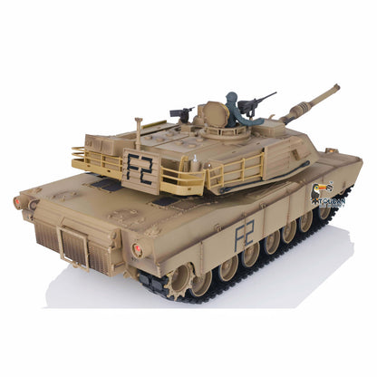 Henglong 1:16 7.0 USA M1A2 Abrams RC Battle Tank 3918 RTR Model 360 Degrees Turret Barrel Recoil Plastic Upper Hull Tracks Wheels