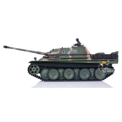 Henglong 1/16 TK7.0 Plastic Jadpanther 3869 RTR RC Tank 2.4G w/ BB Shooting Unit Smoking Road Wheels Engine Sound Outdoor Tank