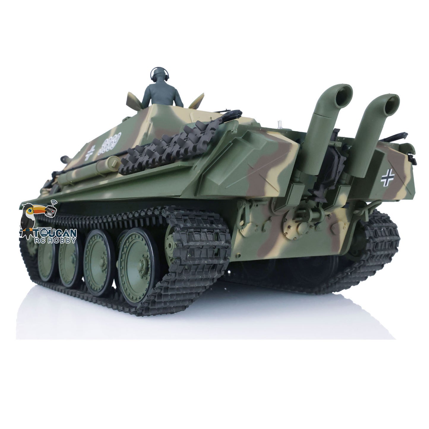 Henglong 1/16 TK7.0 Plastic Jadpanther 3869 RTR RC Tank 2.4G w/ BB Shooting Unit Smoking Road Wheels Engine Sound Outdoor Tank