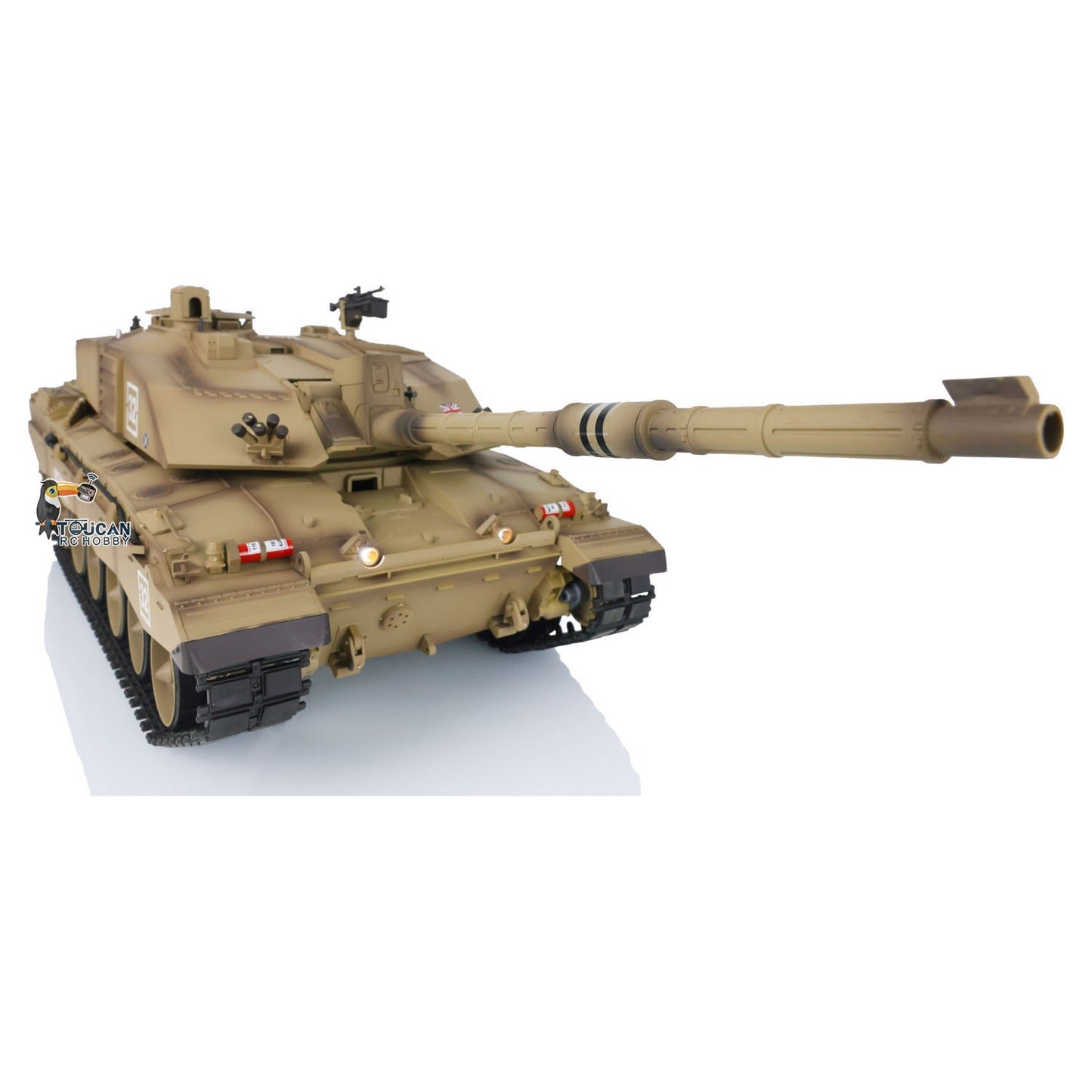 2.4Ghz Henglong 1:16 7.0 British Challenger II RTR RC Tank 3908 360 Degrees Turret Remote Control Model Battery Charger Sound