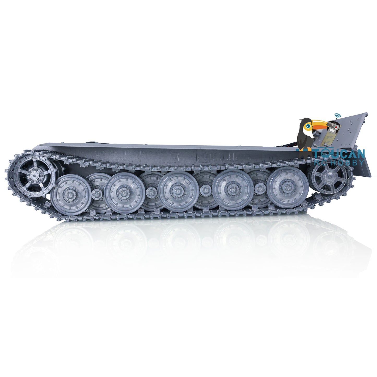 100% Metal RC Tank Chassis With Steel Driving Gearbox for Heng Long 1/16 2.4Ghz German King Tiger Modification Emulation Models