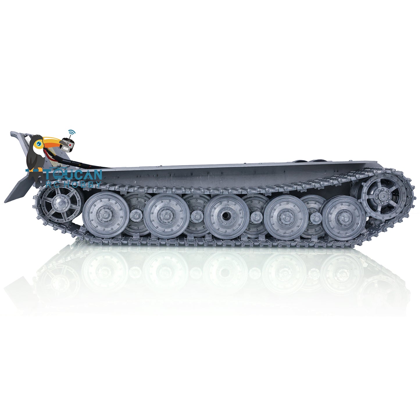 100% Metal RC Tank Chassis With Steel Driving Gearbox for Heng Long 1/16 2.4Ghz German King Tiger Modification Emulation Models