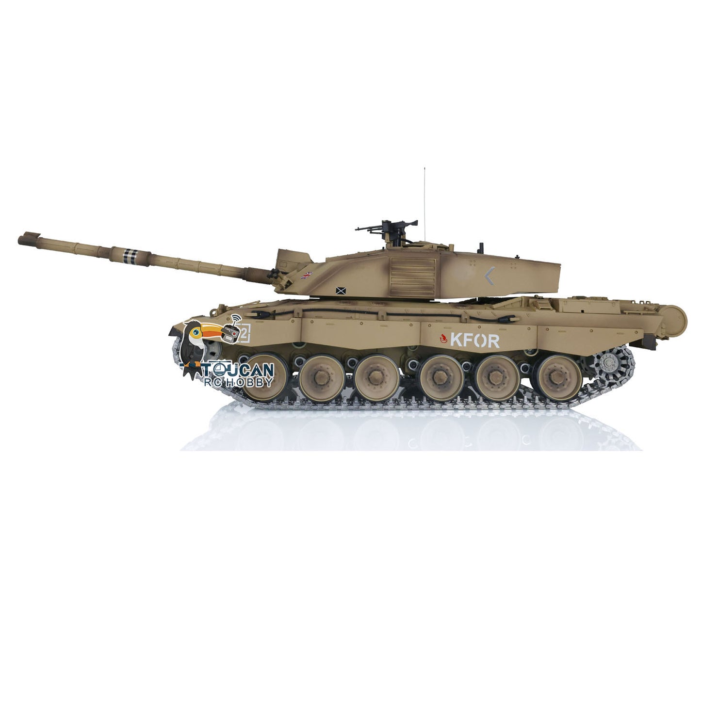 Henglong 1:16 British Challenger II RC Tank 3908 RTR TK7.0 W/ 360 Degrees Turret Speaker Smoke Unit Metal Tracks Steel Gearbox