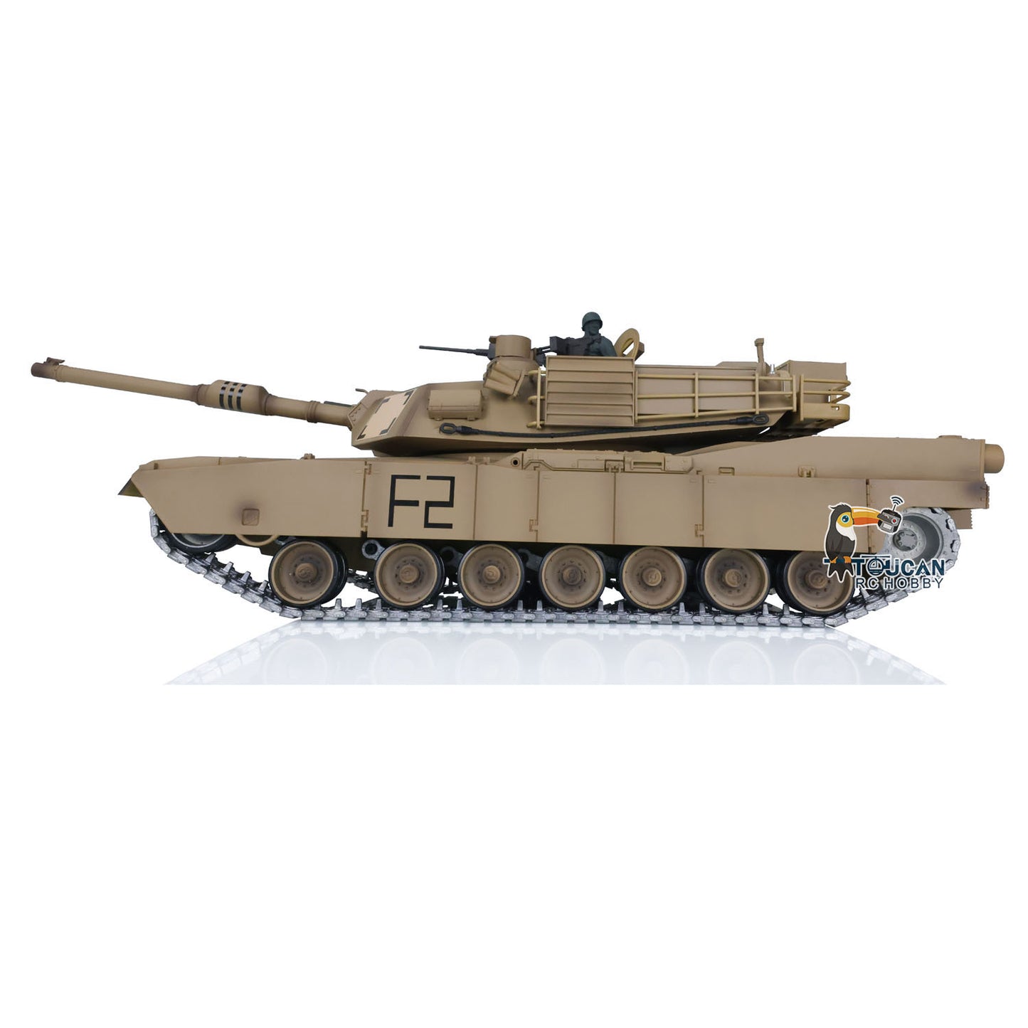 Henglong 1:16 Scale 7.0 Upgrade Edition M1A2 Abrams RTR RC Tank 3918 360 Degrees Turret Barrel Recoil Metal Tracks Idlers FPV