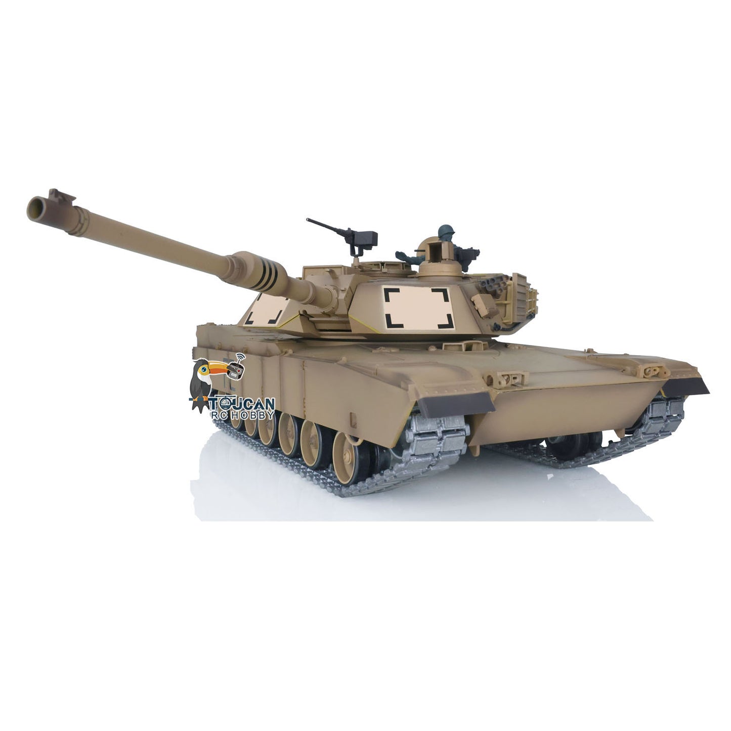 Henglong 1:16 Scale 7.0 Upgrade Edition M1A2 Abrams RTR RC Tank 3918 360 Degrees Turret Barrel Recoil Metal Tracks Idlers FPV