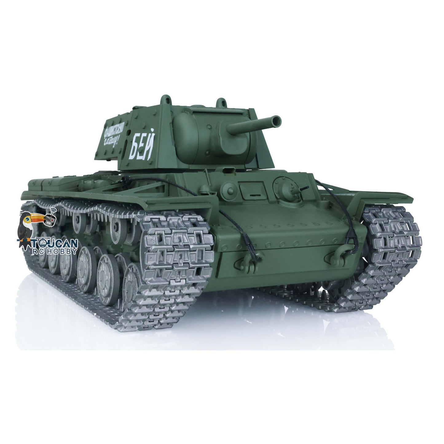 Henglong 1/16 TK7.0 RC Tank 3878 Customized Soviet KV-1 w/ 360 Degrees Rotating Turret Metal Tracks Road Wheels Tracks Sprocket Wheel