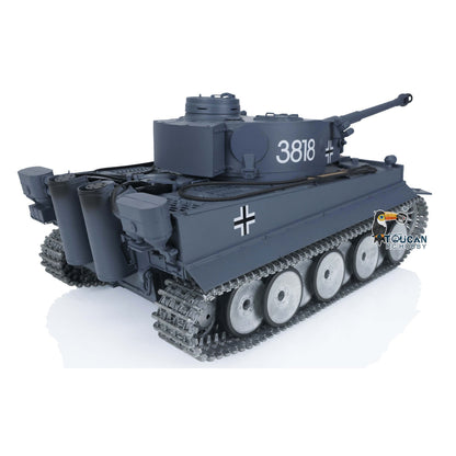 HengLong Factory 1/16 3818 German Tiger 1 Full Metal Chassis Plastic Upper Hull RTR RC Tank Sound 360 Degrees Turret Smoke Gearbox