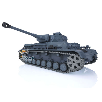 Henglong 1/16 TK7.0 Upgraded German Panzer IV F2 RTR RC Tank 3859 w/ Metal Tracks Idler Sprocket Wheels Smoking Gearbox Sound Effect