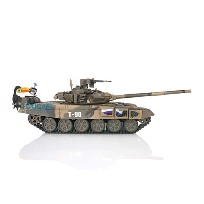 Henglong 1/16 Scale 7.0 Plastic Russian T90 RTR RC Tank 3938 With 360 Degrees Turret Red Eyes Infrared Fighting System Airsoft