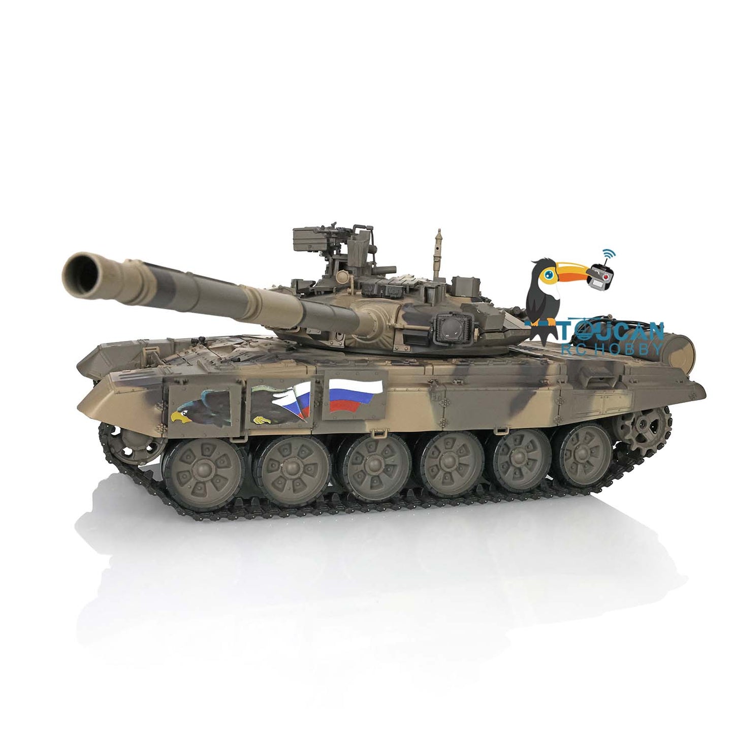 Henglong 2.4Ghz 1/16 7.0 Plastic Russian T90 RTR RC Tank 3938 W/ 360 Degrees Turret Radio System BB Shooting Unit IR Battle