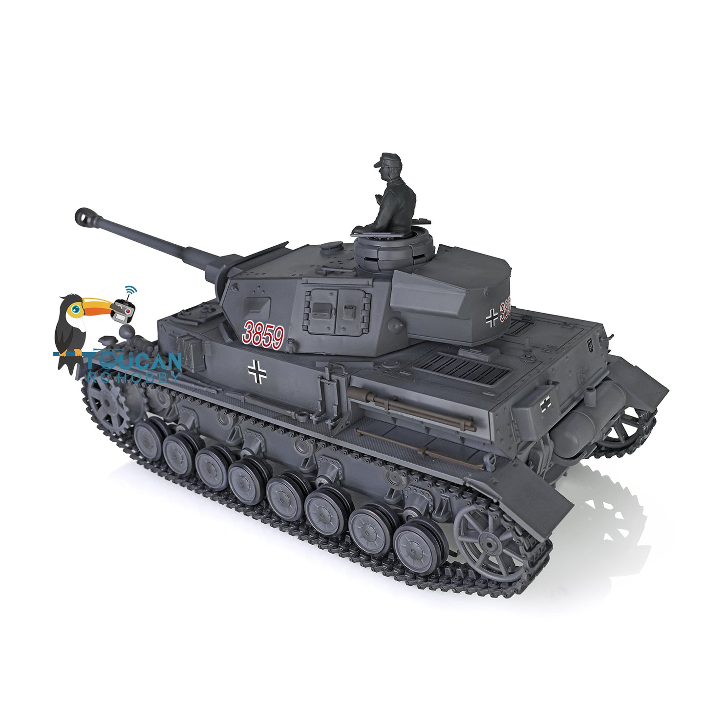 Henglong 1/16 TK7.0 Radio Control Tank Model 3859 RC Plastic German Panzer IV F2 w/ 360 Degrees Rotating Turret Infrared Battle System