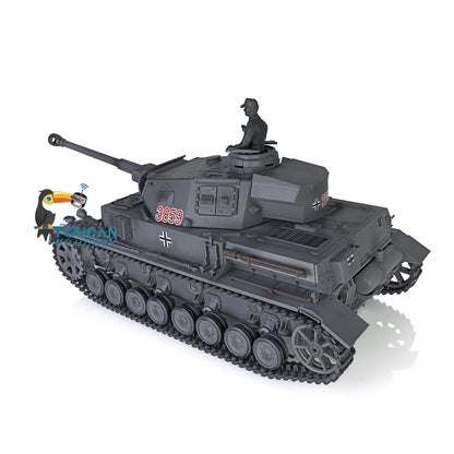 Henglong 1/16 TK7.0 Upgraded Panzer IV F2 Radio Control Tank 3859 w/ FPV 360 Degrees Rotating Turret Metal Idler Sprocket Engine Sound