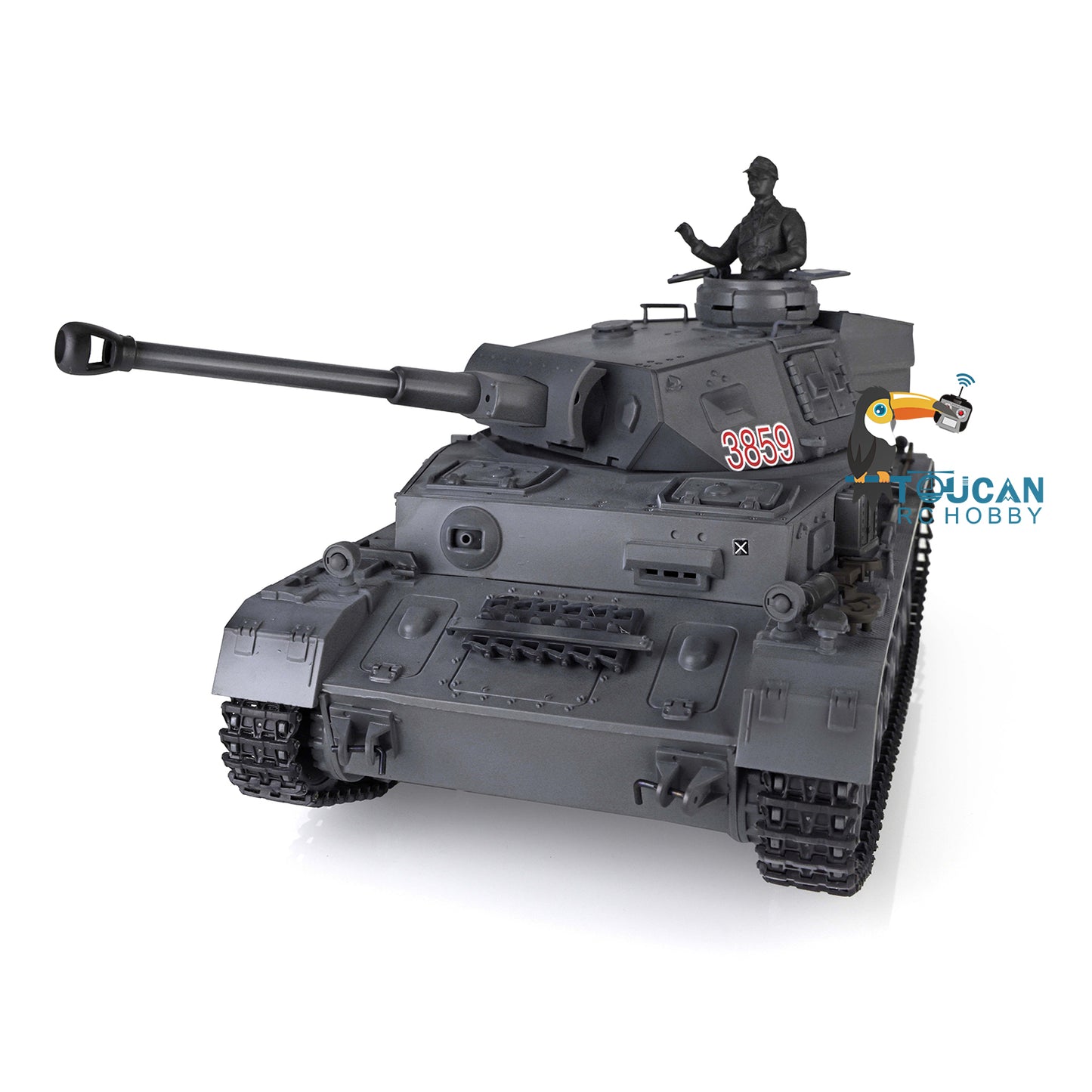 Henglong 1/16 TK7.0 Radio Control Tank Model 3859 RC Plastic German Panzer IV F2 w/ 360 Degrees Rotating Turret Infrared Battle System