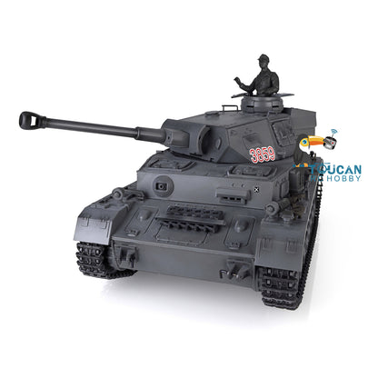 Henglong 1/16 TK7.0 Upgraded Panzer IV F2 Radio Control Tank 3859 w/ FPV 360 Degrees Rotating Turret Metal Idler Sprocket Engine Sound