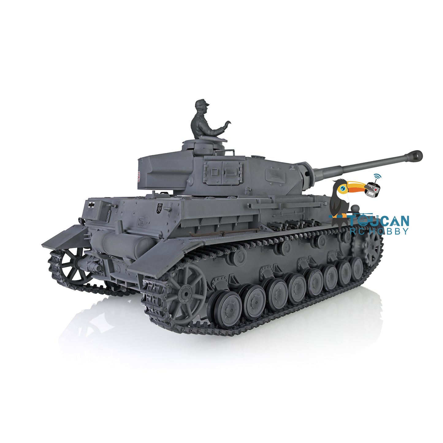 Henglong 1/16 TK7.0 Upgraded Panzer IV F2 Radio Control Tank 3859 w/ FPV 360 Degrees Rotating Turret Metal Idler Sprocket Engine Sound