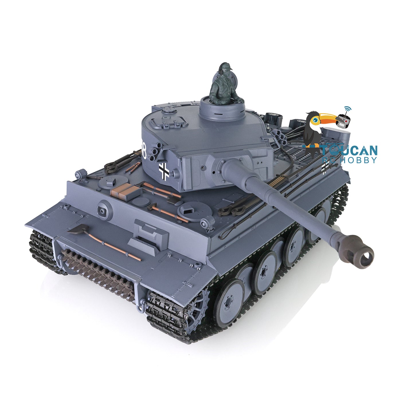 IN STOCK Henglong 1/16 TK7.0 Plastic Tiger I RC Tank Model 3818 w/ 360 Degrees Rotating Turret Barrel Recoil FPV Phone Holder Engine Sound