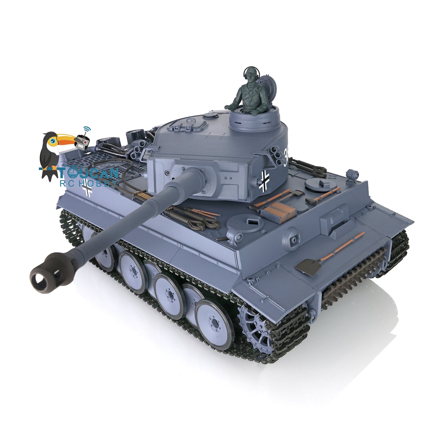 IN STOCK Henglong 1/16 TK7.0 Plastic Tiger I RC Tank Model 3818 w/ 360 Degrees Rotating Turret Barrel Recoil FPV Phone Holder Engine Sound