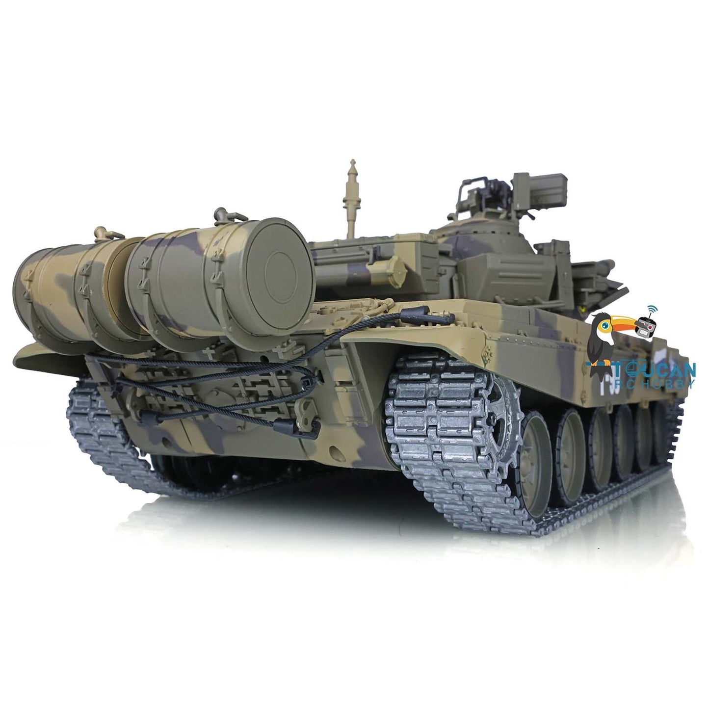 US Warehouse 2.4Ghz Henglong 1/16 Scale 7.0 Upgraded Russian T90 RTR RC Tank Model 3938 W/ Metal Tracks Idlers Sprockets