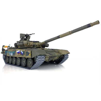 US Warehouse 2.4Ghz Henglong 1/16 Scale 7.0 Upgraded Russian T90 RTR RC Tank Model 3938 W/ Metal Tracks Idlers Sprockets