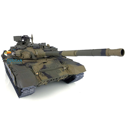 US Warehouse 2.4Ghz Henglong 1/16 Scale 7.0 Upgraded Russian T90 RTR RC Tank Model 3938 W/ Metal Tracks Idlers Sprockets