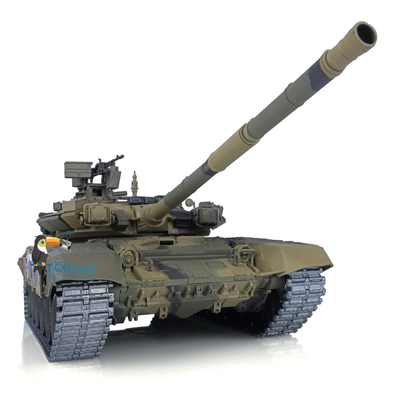 US Warehouse 2.4Ghz Henglong 1/16 Scale 7.0 Upgraded Russian T90 RTR RC Tank Model 3938 W/ Metal Tracks Idlers Sprockets