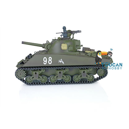 Henglong 1/16 TK7.0 Plastic M4A3 Sherman RC Tank Model 3898 w/ 360 Degrees Rotating Turret FPV Barrel Recoil Smoking Gift for Boys