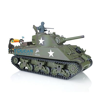 Henglong 1/16 TK7.0 Plastic M4A3 Sherman RC Tank Model 3898 w/ 360 Degrees Rotating Turret FPV Barrel Recoil Smoking Gift for Boys