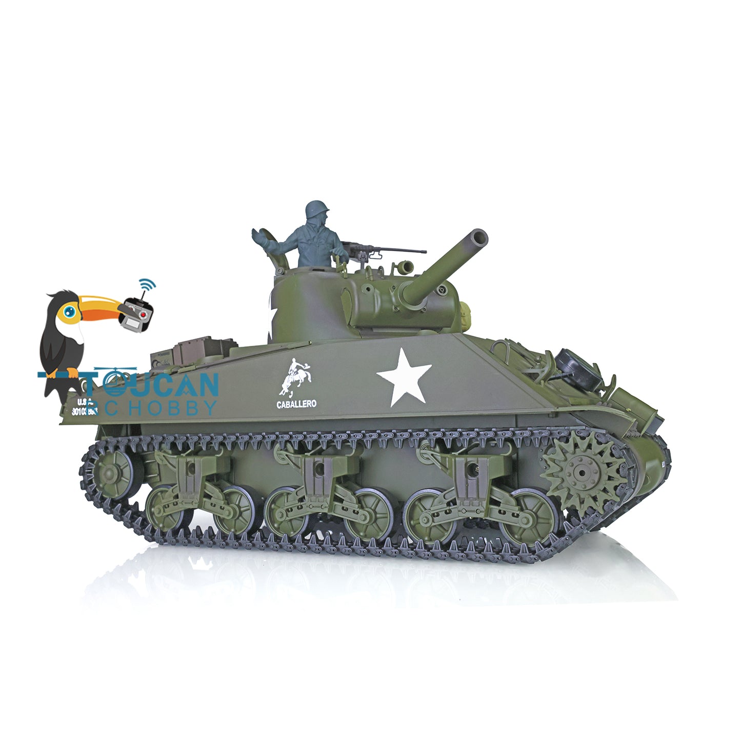 Henglong 1/16 TK7.0 Plastic M4A3 Sherman RC Tank Model 3898 w/ 360 Degrees Rotating Turret FPV Barrel Recoil Smoking Gift for Boys