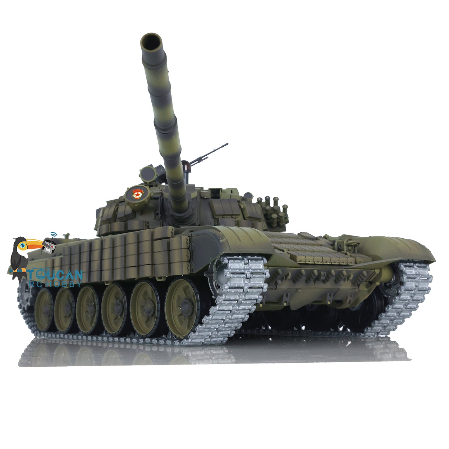 US Warehouse Henglong Radio Controlled Tank T72 1/16 Scale 7.0 Mainboard Metal Battle Electric Tank Tracked Vehicle W/ Battery Charger