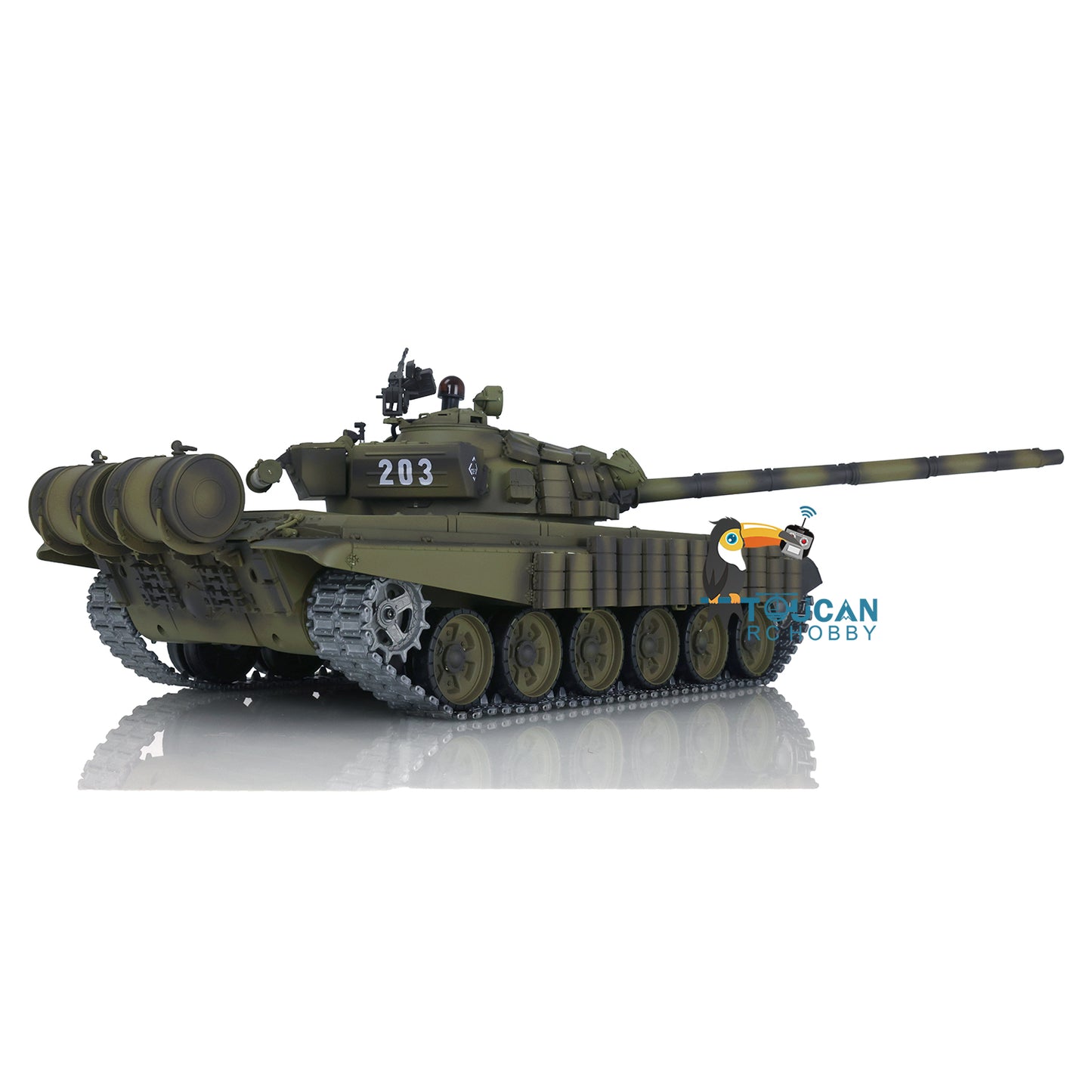 US Warehouse Henglong Radio Controlled Tank T72 1/16 Scale 7.0 Mainboard Metal Battle Electric Tank Tracked Vehicle W/ Battery Charger