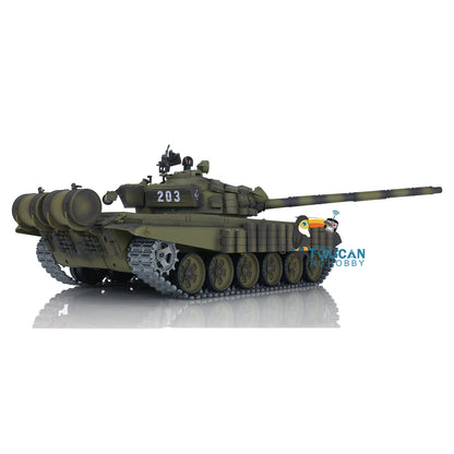 US Warehouse Henglong Radio Controlled Tank T72 1/16 Scale 7.0 Mainboard Metal Battle Electric Tank Tracked Vehicle W/ Battery Charger